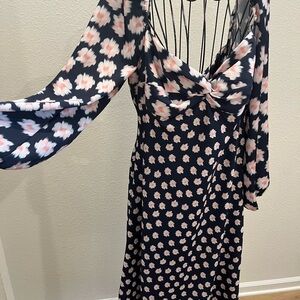 Sachin + Babi Navy and Pink Floral Dress
